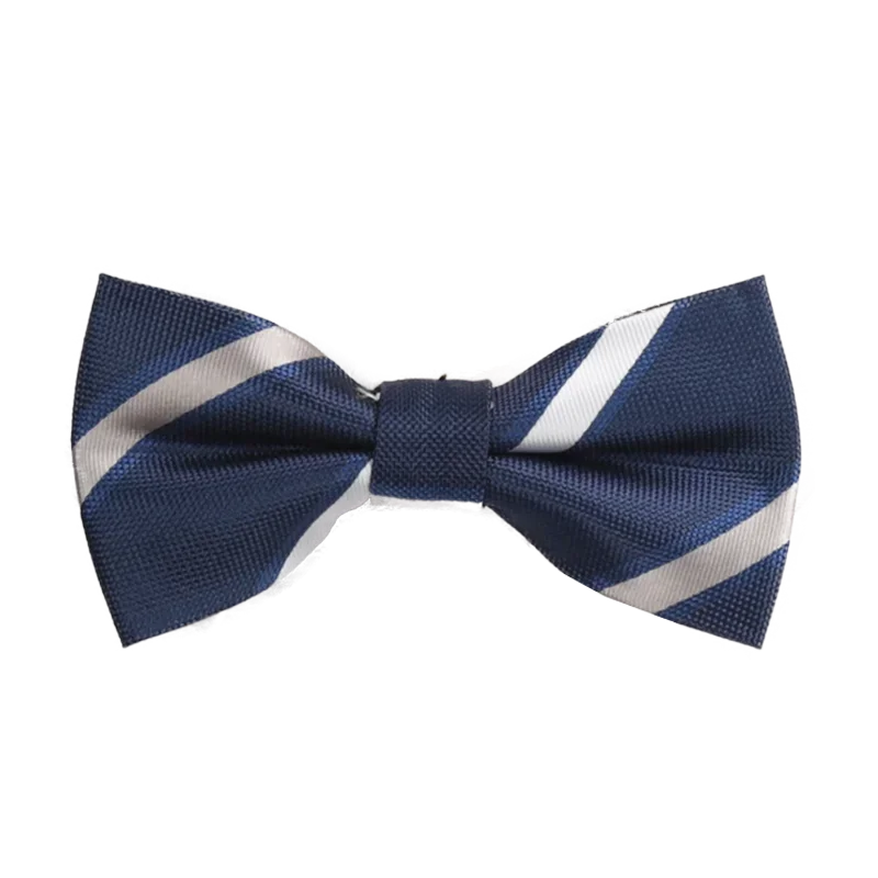 Classic Black Men Bow Ties Fashion Polyester Bowtie Woven Dot Checked Stripped Butterfly Wedding Dress Mens Formal Dog Butterfly Qme A27