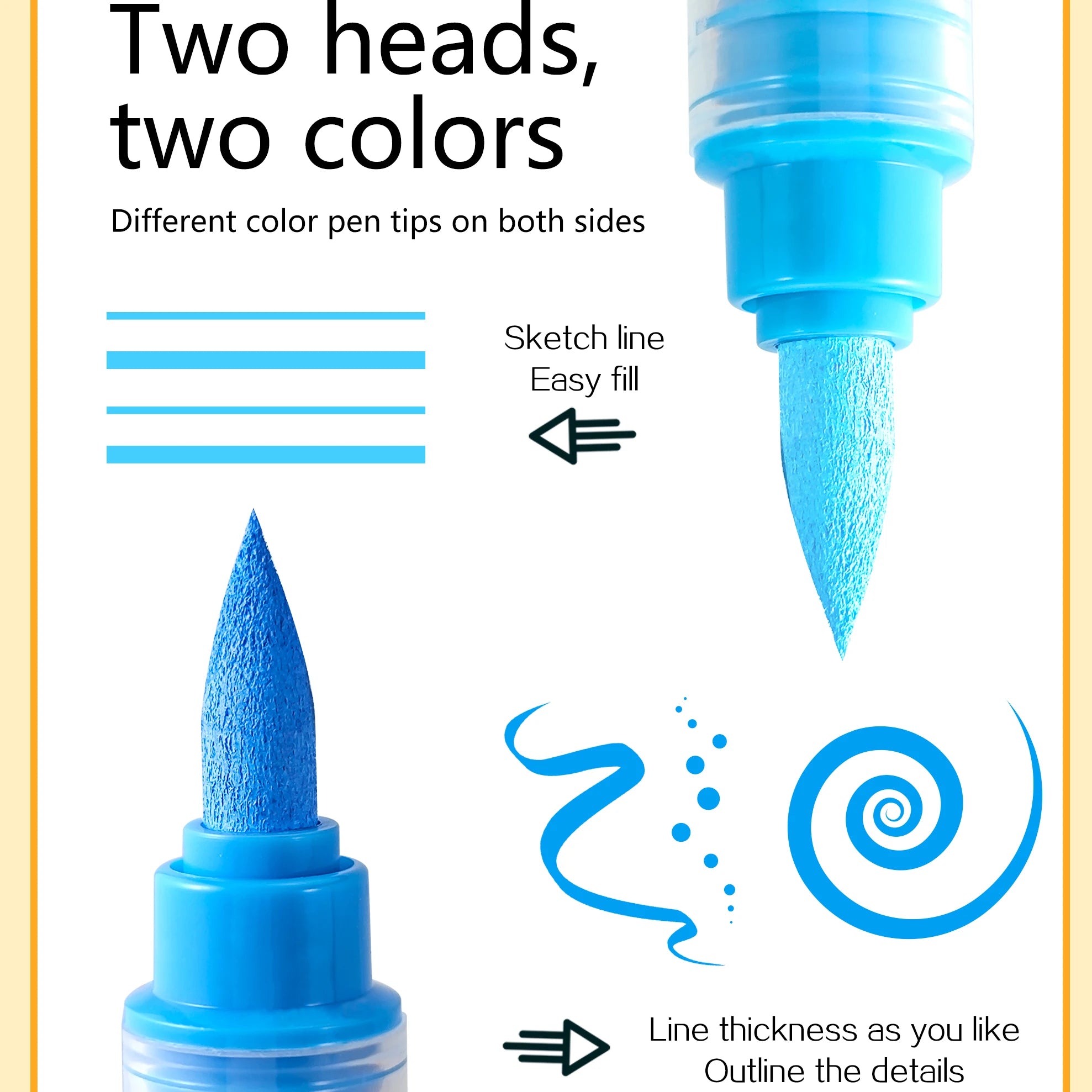 GN Dual Tip Acrylic Paint Markers,Brush Tip Permanent Acrylic Pens For Ceramic,Plastic, Egg,Scrapbook,Art Painting Supplies Qme