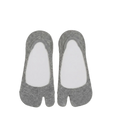 Simple Thin Two Finger Socks Low Cut Cotton Boat Solid Non-slip Qme Grey