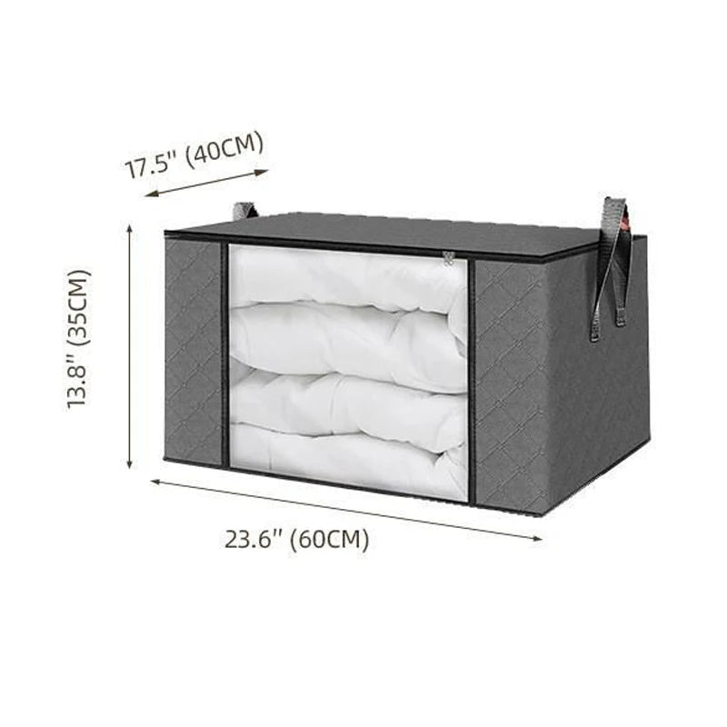 Large Capacity Viewing Window Quilt Storage Bag Household Dustproof Bedding Storage Box Clothing Sorting Bag Moving Organizing Qme