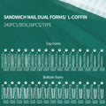Nailpop Sandwich Nail Dual Forms 15 Shapes Professional Tools French Qme SANDWICH COFFIN
