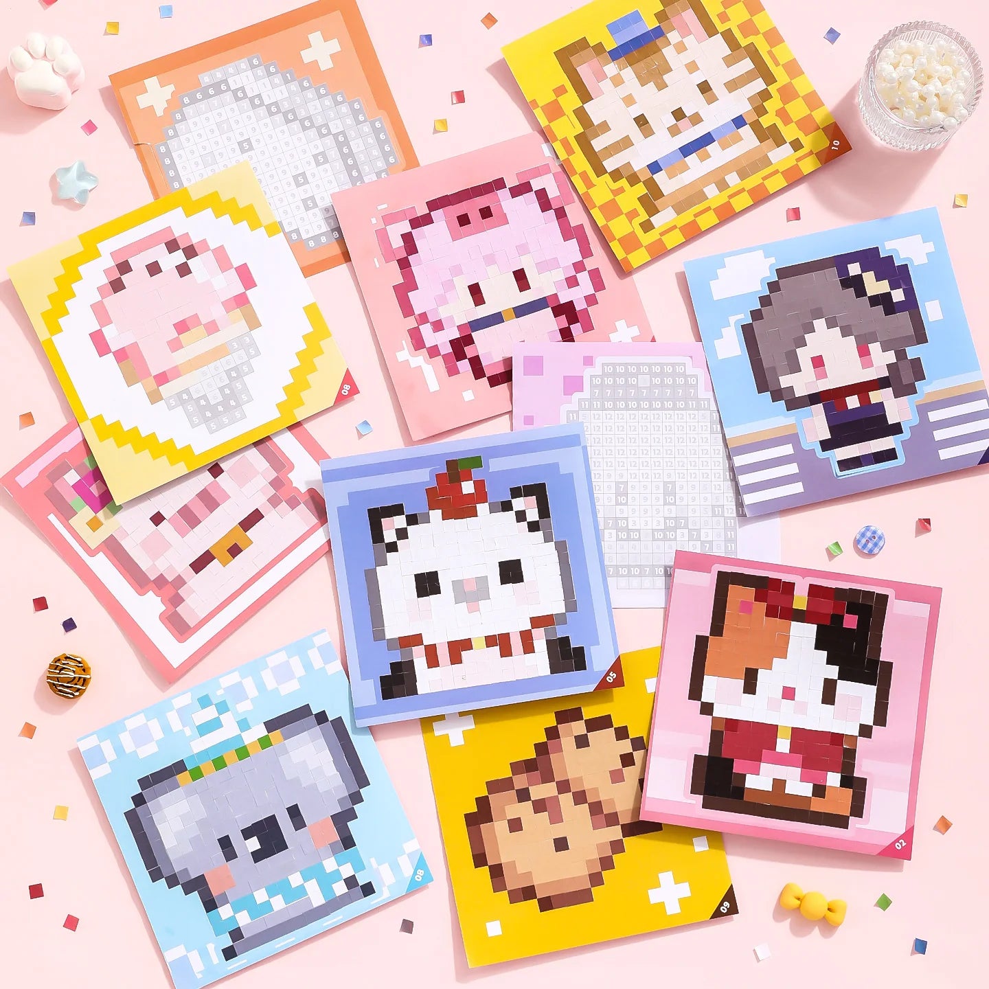 23 Sheets Die cut Stickers book - Adorable Cartoon Mini Bean Book, Handmade Decorative Scrapbooking Japanese Stationery Supplies Qme