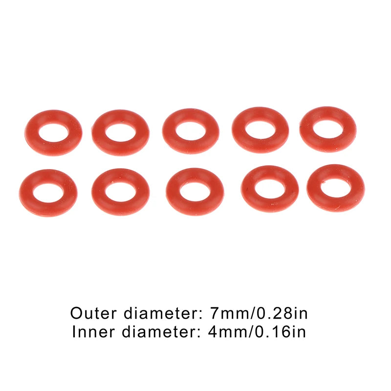 10Pcs O-rings Food Grade Silicone For Coffee Machine Pressure Tube O Sealing Washer Red VMQ Repair Box Assortment Kit. Qme 10pcs