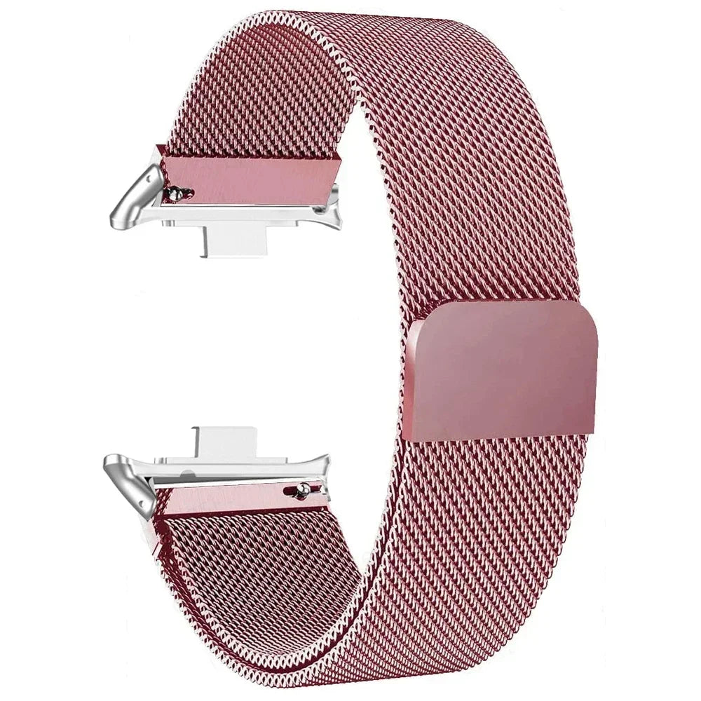 Milanese Loop Band For Redmi watch 5/4 Smartwatch Bracelet For Mi band 8pro/9 pro Wristband Replacement Metal Strap Accessories Qme Rose pink Redmi 5