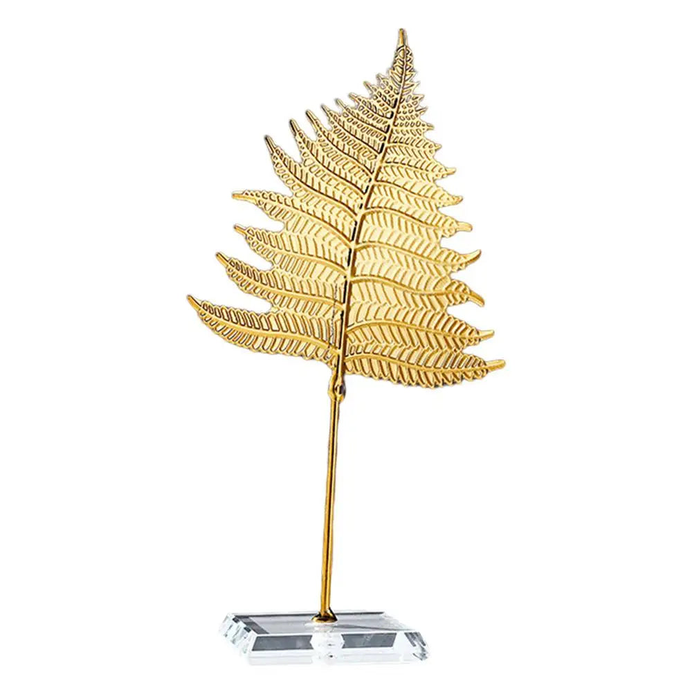 Metal Leaf Decor 8 26inches Iron Statue Base Household Table Qme Green China Mainland