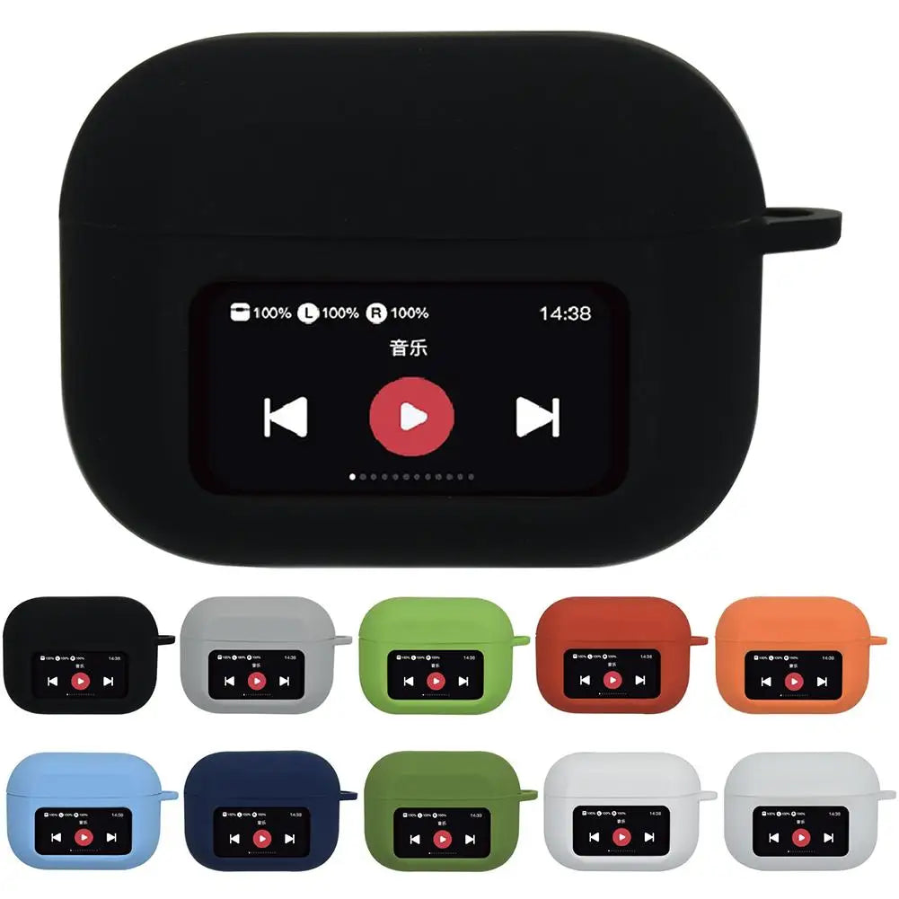 Headphones CASE For AirPods A9 Pro With Screen Corners Shockproof Anti-slip Full Cover Protective Case For AirPods A9 Pro Qme