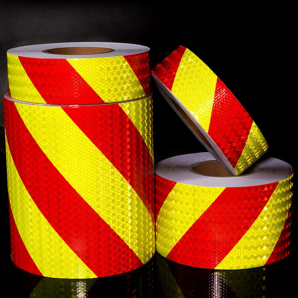 Reflective Adhesive Tape Twill Green-Red Strips Waterproof Safety Reflectors Sticker For Car Qme