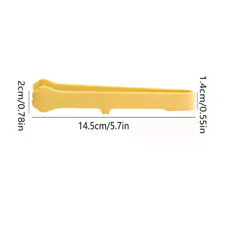 Creative Japanese Cat Paw Shape Silicone Mini Snack Food Tongs Non-slip Handles BBQ Bread Clip Kitchen Accessories Qme