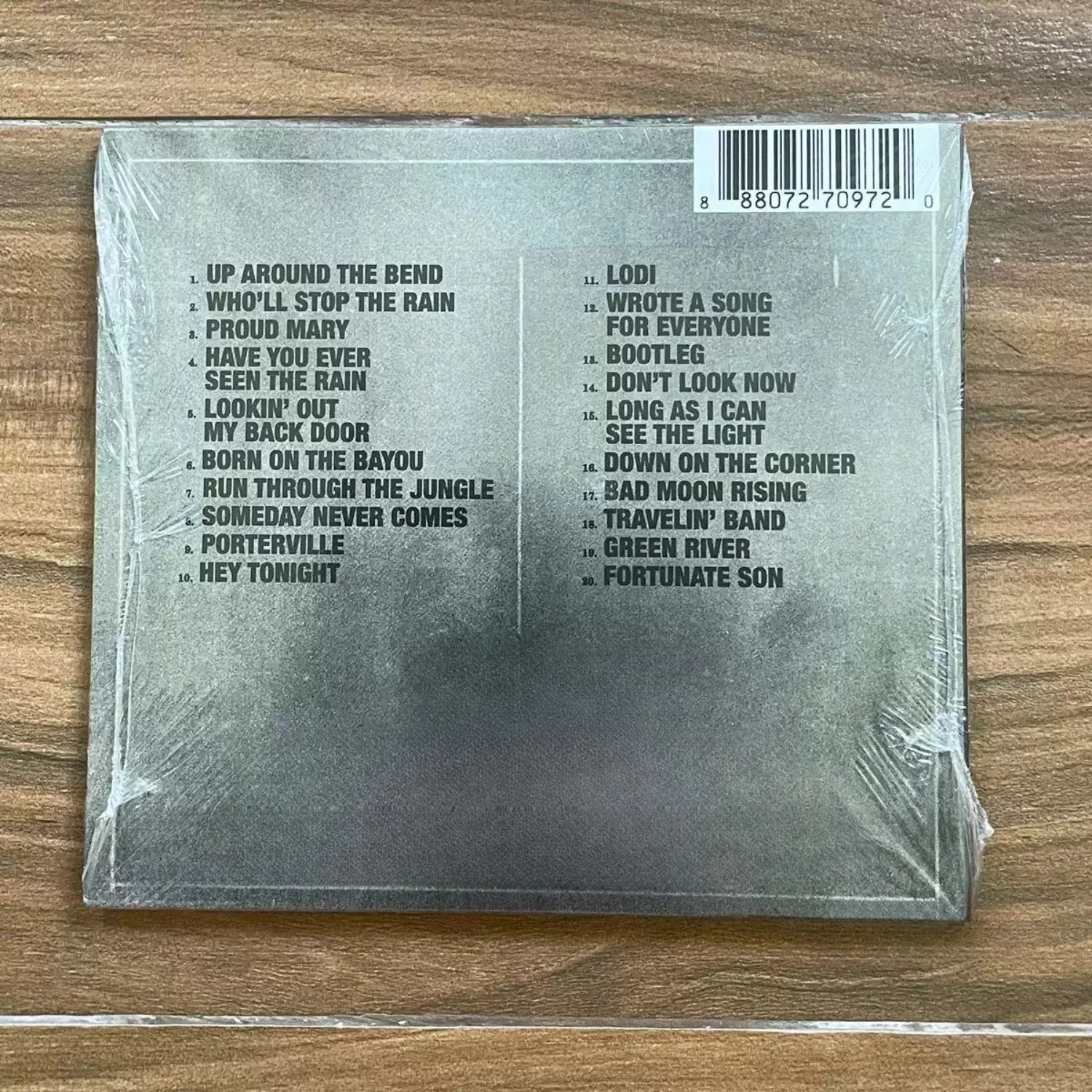 Classic Western Rock Music CD, Vintage Black-and-White Portrait Themed Cover, Legendary Re-Recorded Track Collection Qme
