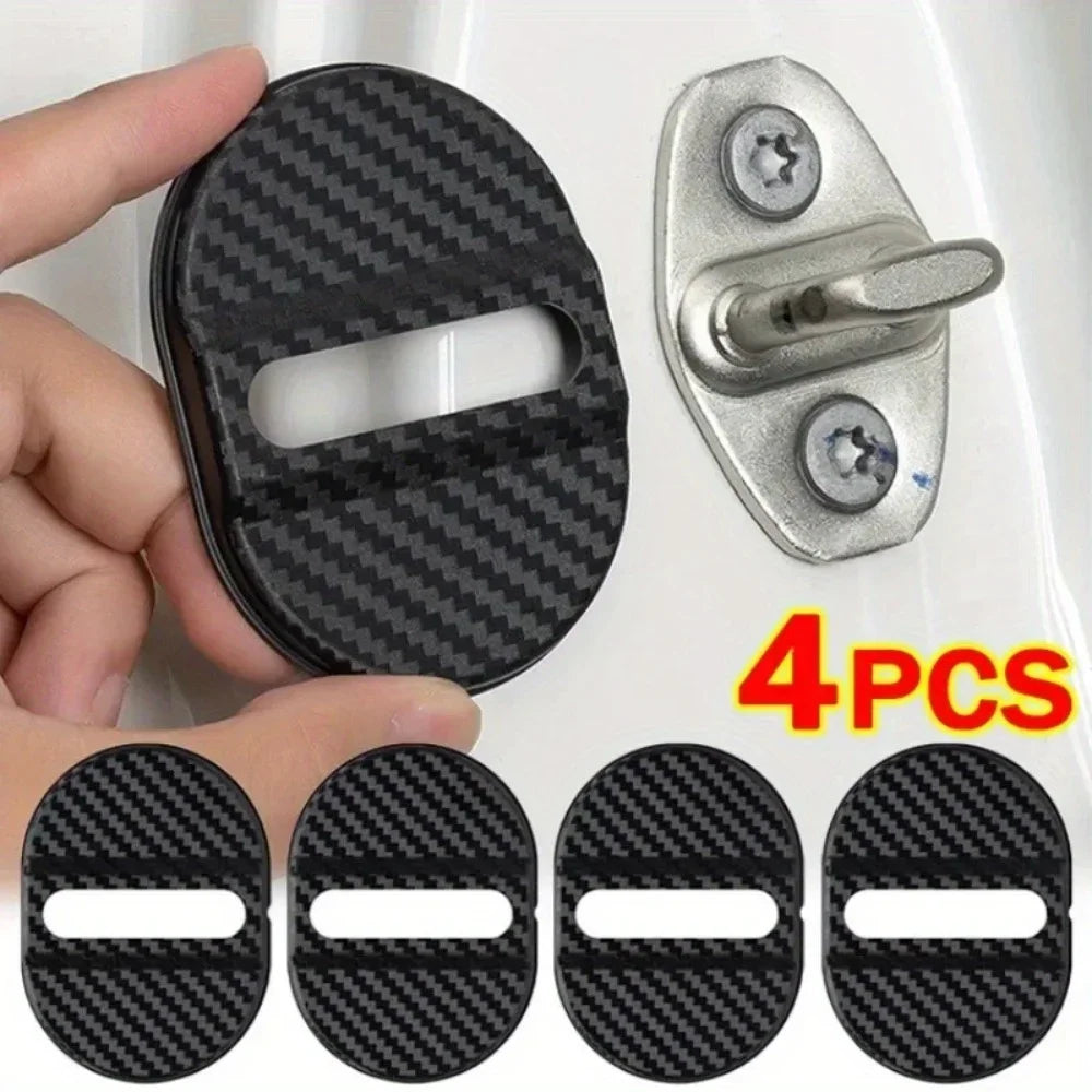 4pcs Car Door Lock Protector Covers, Anti-Rust Plastic Cushion for BMW F30 , Universal Car Door Accessory Protection Sleeve Qme