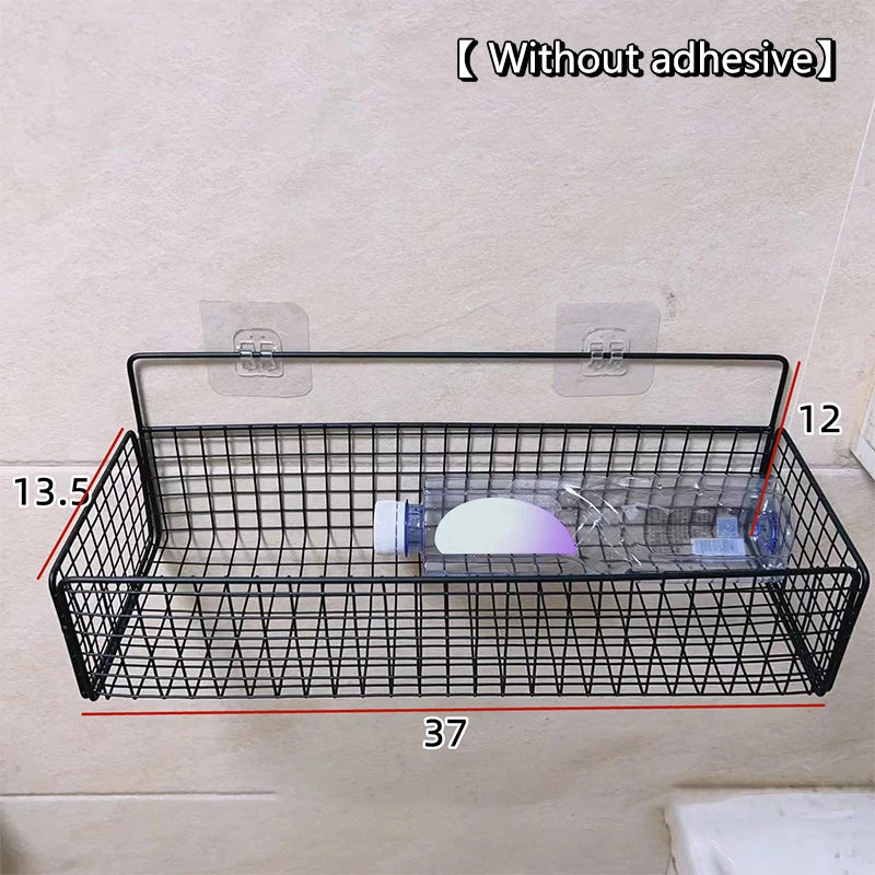 Kitchen And Bathroom Storage Rack No Drilling Required Wall-Mounted Storage Rack Qme A3