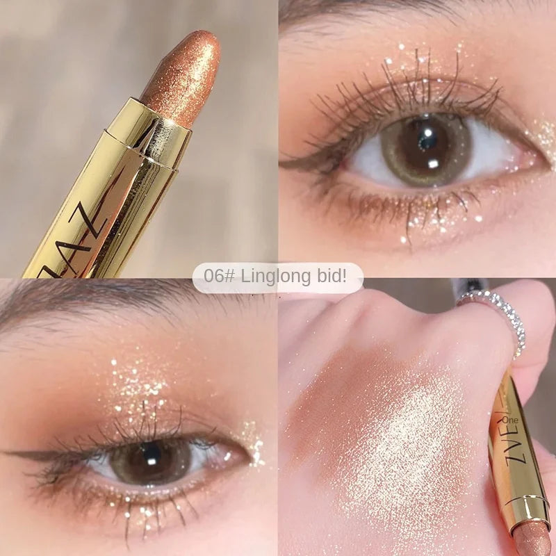 Long-lasting Waterproof Double-headed Shimmer Eyeshadow Stick Qme d2-900-6