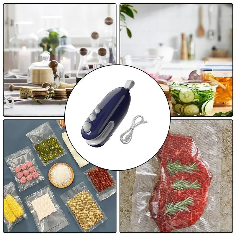 Bag Sealer Mini Plastic 2 in1 Portable Packaging Thermal Sealing Qme
