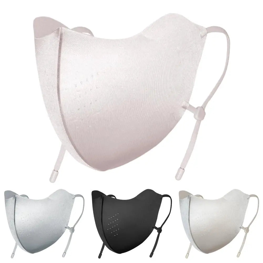 SPF50 UV Face Covering Ice Silk Washable Reusable Cover Women Qme