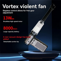 A02F-Mini Turbo Jet Fan Strong Dust Blower 130000RPM Powerful Rechargeable Fan Violent Fan For Cleaning Qme Black