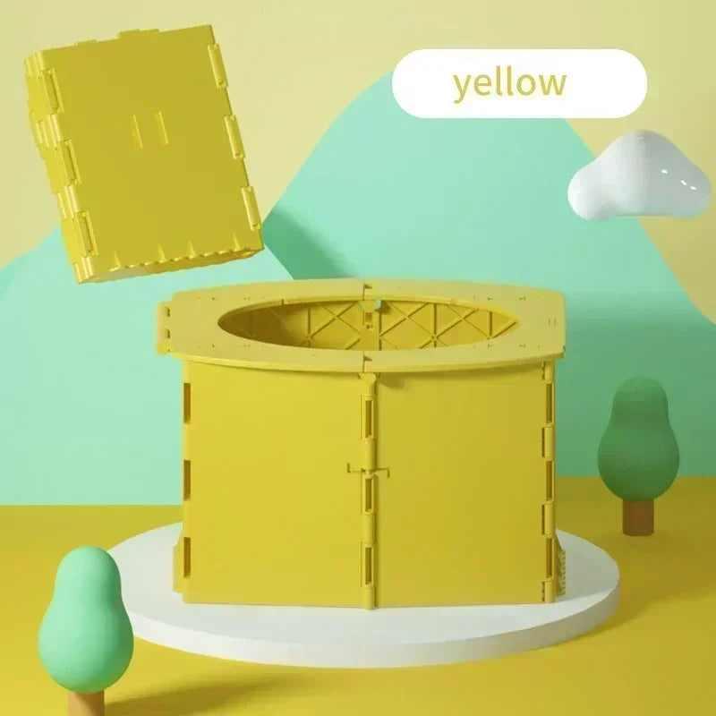 Portable Baby Boy WC Toilet Seat Baby Girl Pot Toilet Bowl Foldable Potty Training Pot Outdoor Travel Pots Child Seat Baby Potty Qme Yellow
