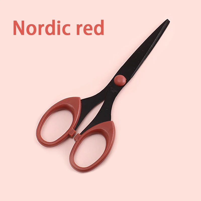 1 pc/set Stainless Steel Ultra Sharp Blades and Comfort Grip Handles Scissors - For Office, Home, School, Sewing, And Crafts Qme red