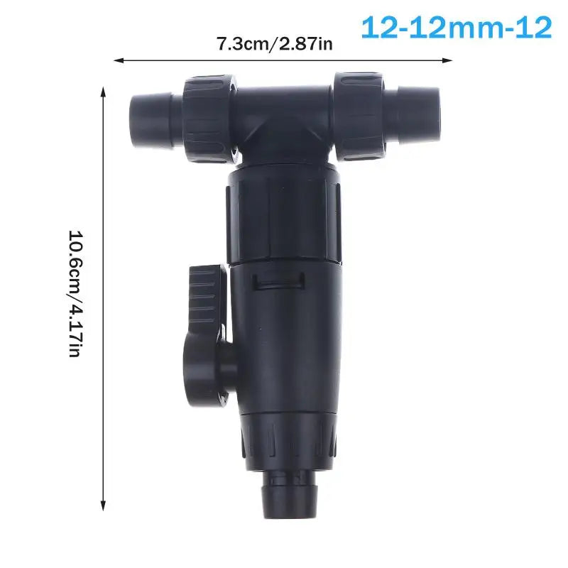 3-Way Valve Aquarium Filter Connector Accessories 12 Double Tap Quick Qme A1