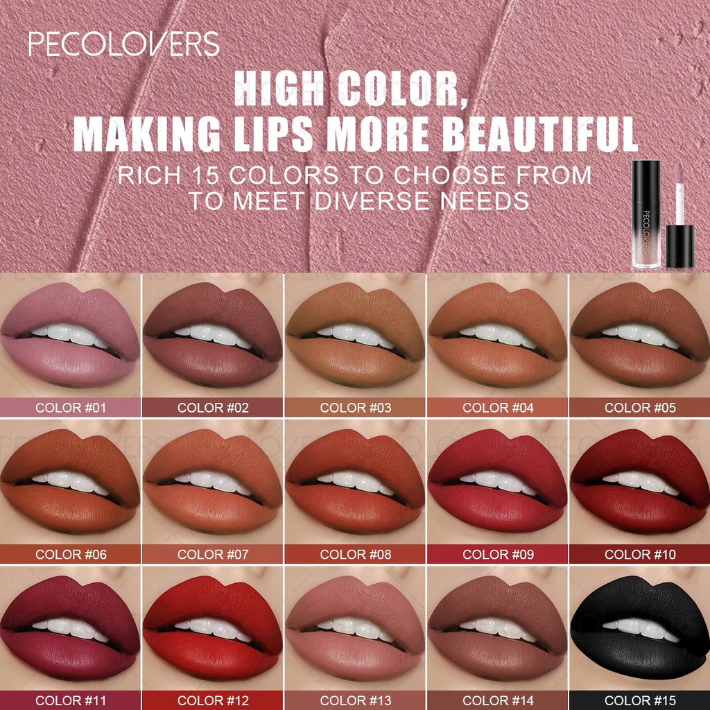 Multiple Colors Matte Velvet Lip Gloss Waterproof Long-lasting Qme