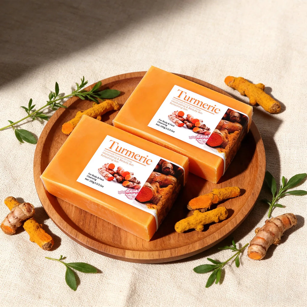 100 Natural Organic Tumeric Skin Whitening Anti Acne Handmade Care Qme