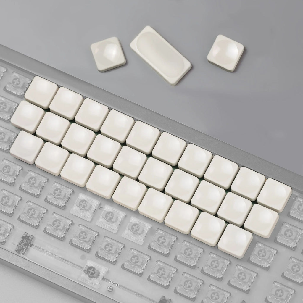 Chosfox 5/10/30/50 PCS CFX Low Profile PBT Keycaps for MX Switch Mechanical Keyboard Ultra Thin White Grey Transparent Keycap Qme