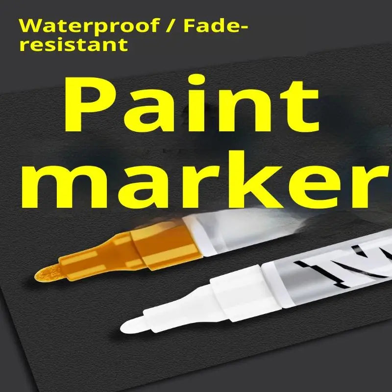 Waterproof Marker Paint Pen Vehicle Touch-up Tyre Oily Markers Quick Qme