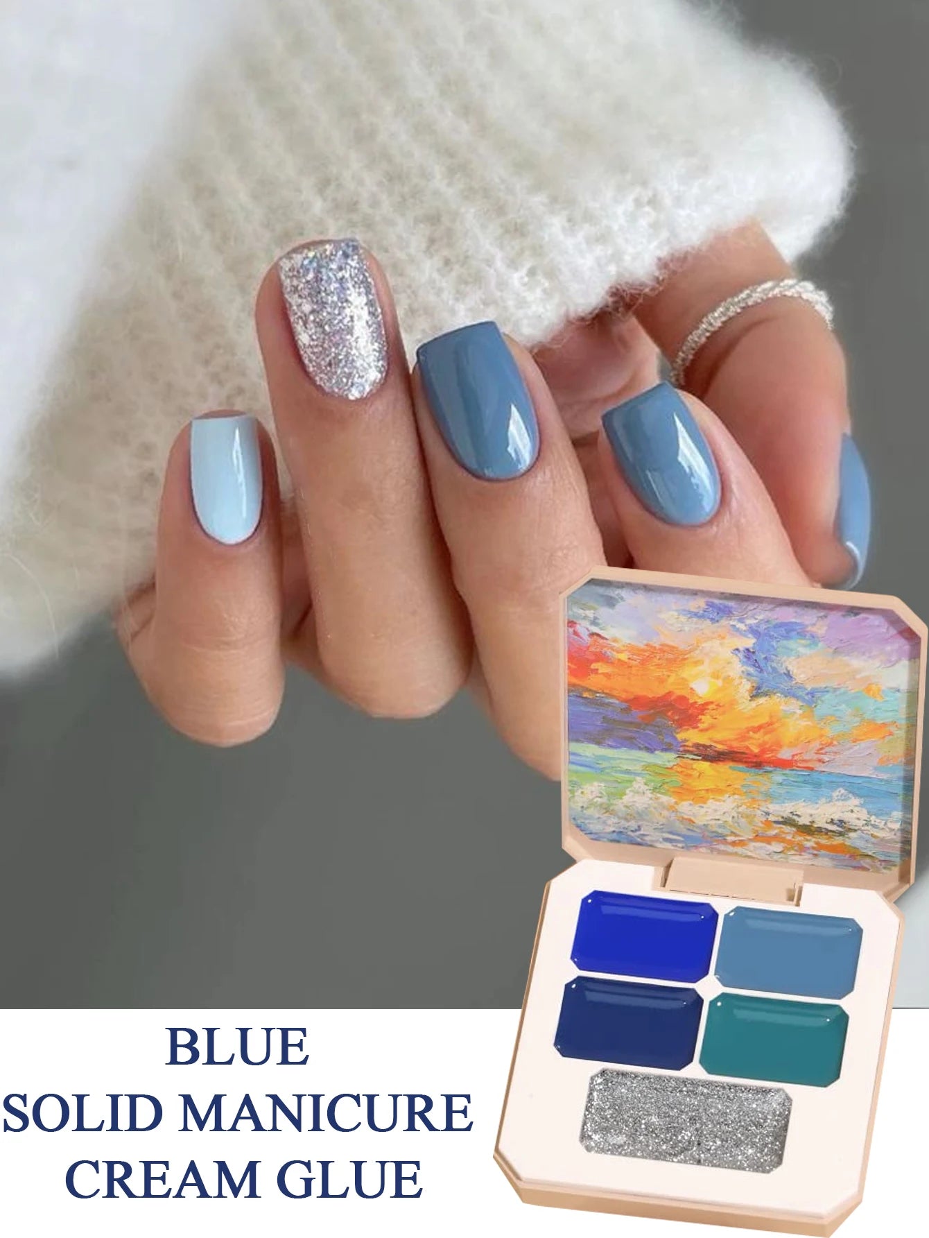 5 9 Colors Solid Nail Polish Palette Peelable UV LED Lacquer Salon Qme 06