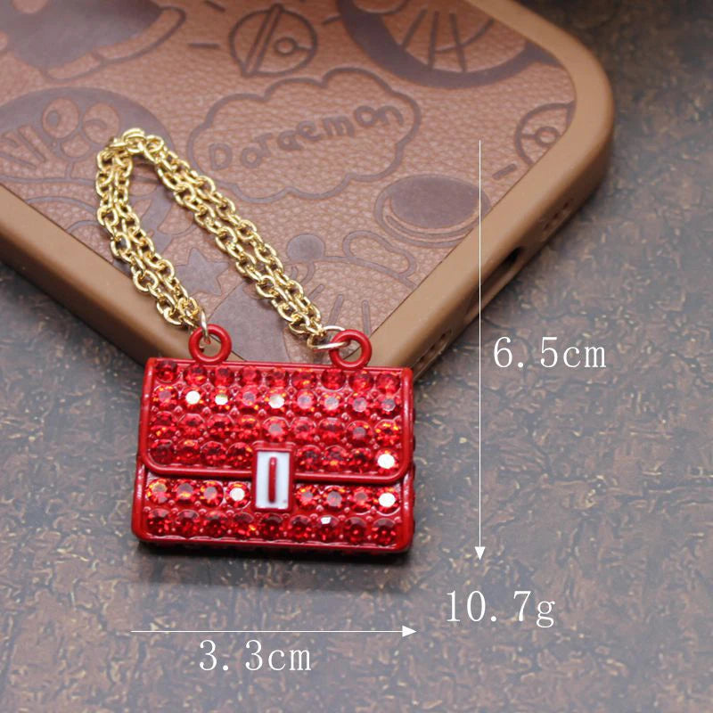 Fashion Creative Doll House Mini Metal Chain Bag Pendulum Doll Bag Miniature Shopping Handbag Clothing Accessories Qme