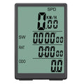 Bicycle Computer Wireless Bike Computer 3-inch Large LCD Screen Waterproof Speedometer with Green LCD Backlight Qme Black China Mainland