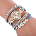 Relogio Bracelet Watches Women Wrap Around Fashion Bracelet Fashion Dress Ladies Womans Wrist Watches for Women Watch 2021 Qme Blue