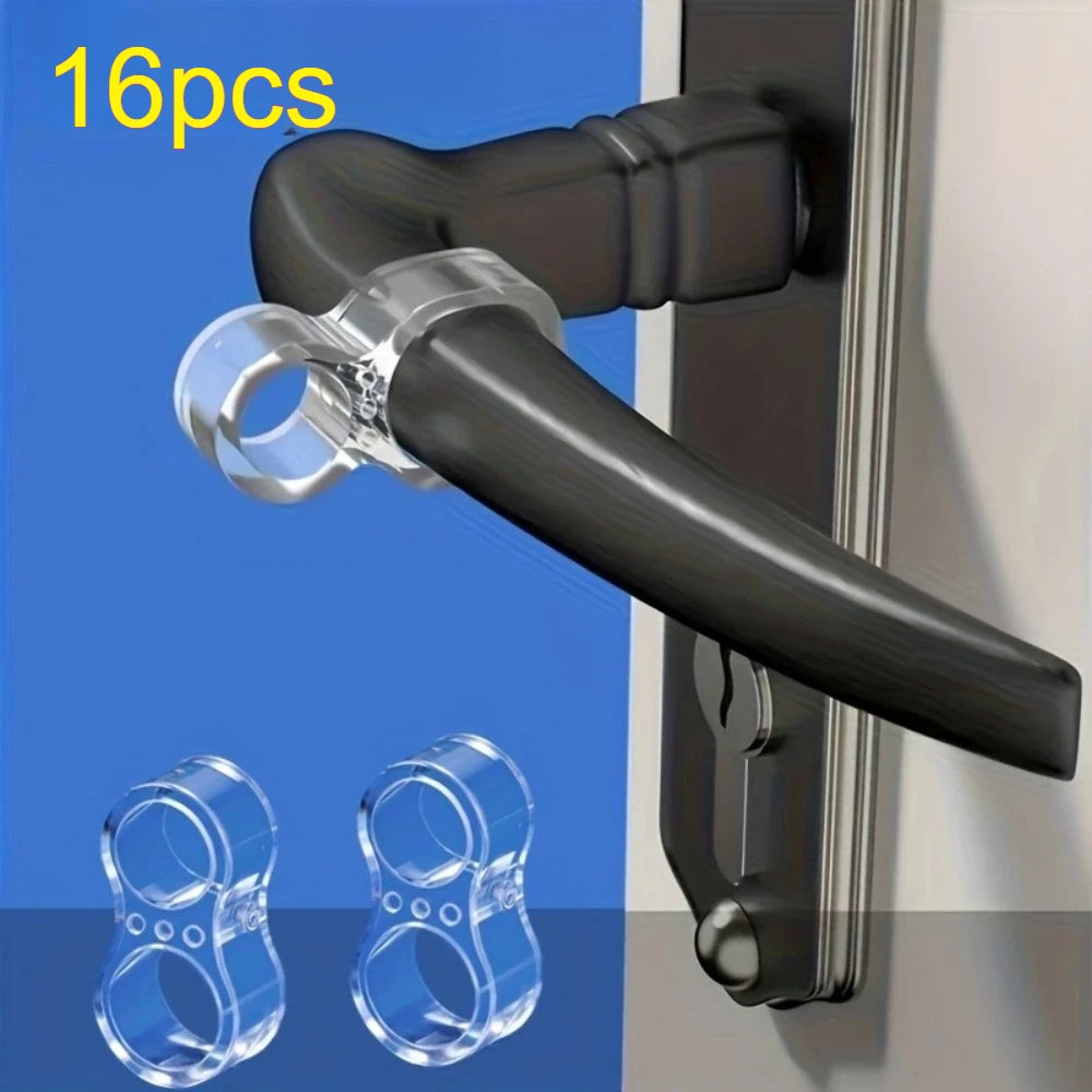 12pcs Door Barrier Protector-Transparent Silicone Door Handle Bumper, Non Adhesive Wall Protection,Suitable for Blocks, Knobs Qme 16pcs