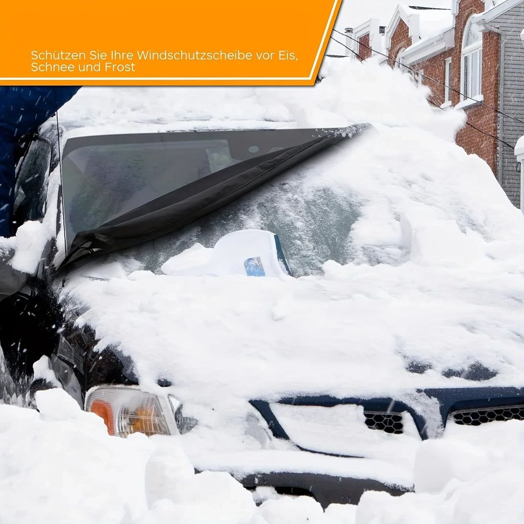 1pc 600D Anti-icing Windshield Cover, Waterproof Windshield Cover, Against Snow, Ice, Frost Dust, Foldable Winter Cover Qme