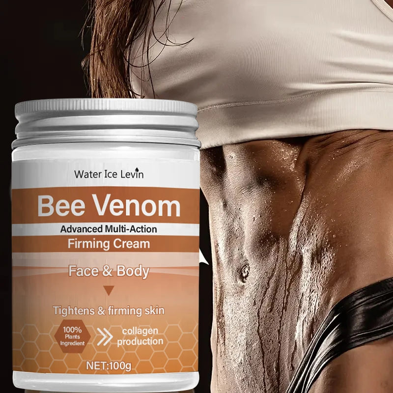 Bee Venom Firming Abdominal Cream - Plant-Based, Moisturizing and Hydrating, Contains Hyaluronic Acid, Suitable for All Skin Types, Gentle on Sensitive Skin, Turmeric Skincare Qme