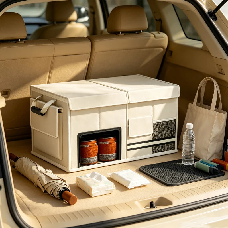 Car Trunk Storage Box Car Storage Box Large Capacity Car Organizer Storage Box Foldable Save Space Strong Load-Bearing Capacity Qme