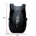 Motorcycle Backpack Waterproof Oxford Fabric Reflective Strips Night Qme black