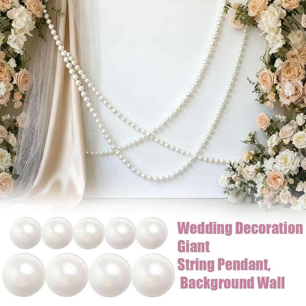 Wedding Pearl Ball Garland Ornament Beads Hanging Decor Bridal Qme