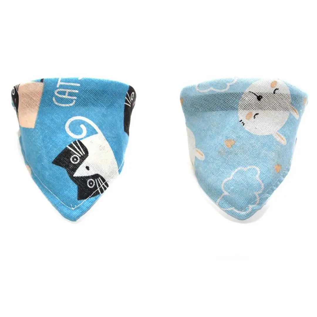 B Adorable Triangle Pet Drool Bib Without Collar Water Absorbing Reusable Cloth Practical Feeding Bib For Dogs And Kittens Qme 2pcs Cat Rabbit S