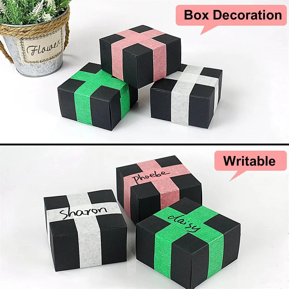 6 Rolls Pink Painters Tape, Masking Tape Bulk Sharp Edge Line Technology, Residue-Free and Artisan Grade Wall Trim Tape Qme