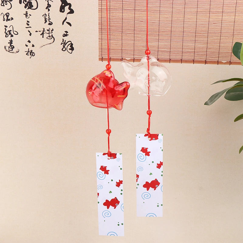 Outdoor Decor Pendant Furin Decorative Fish Ornament Wind Chime Qme