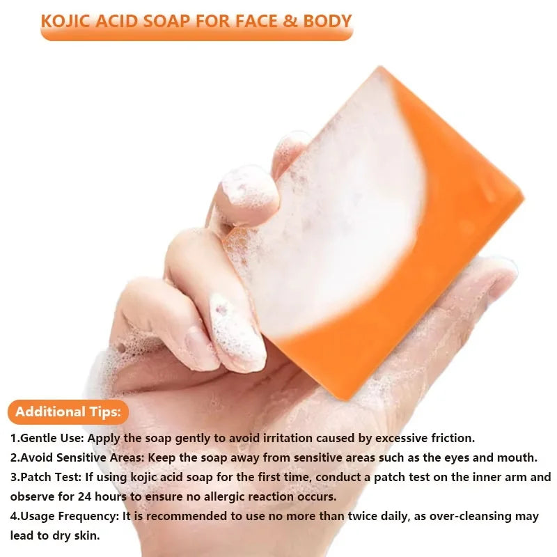 Kojic acid Handmade Soap Glutathione Frosted Soap Nourishing Skin Moisturizing Facial Care Cleansing Body Care Wash Soap Qme