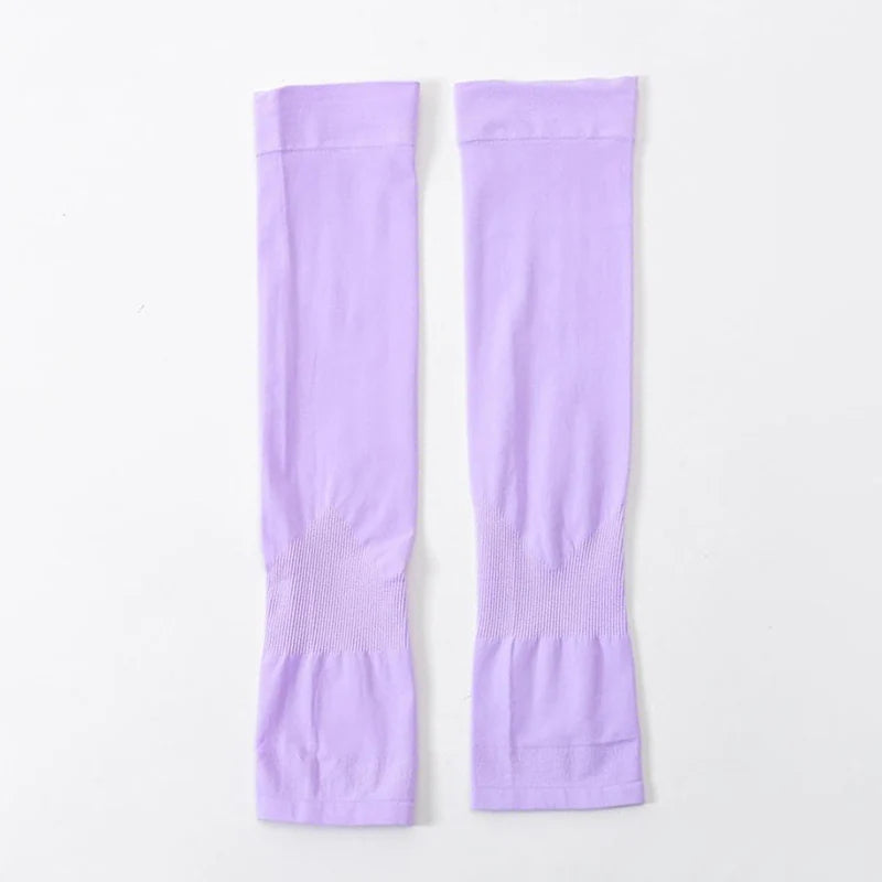 New Gothic Lolita Anime Solid Soft Rock Punk Gloves JK Girls Mittens Oversleeve Men Women Sun Block Cuff Fingerless Arm Warmers Qme Light purple one size