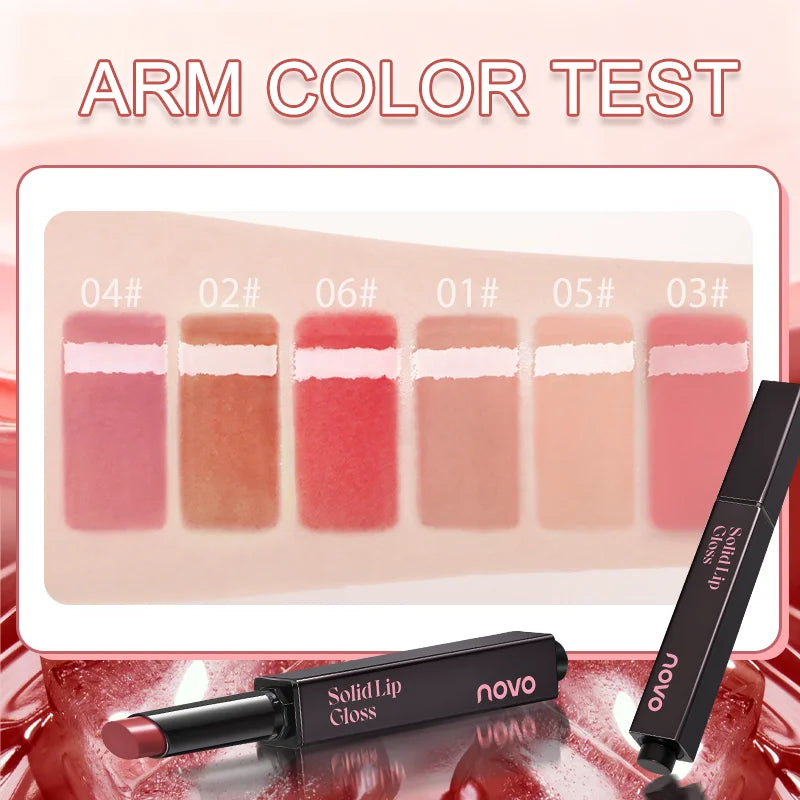 Moisturizing Mirror Lipstick, Water Glow Solid Lip Gloss, Long-Lasting Nourishing Formula With Castor And Sunflower Seed Oil Qme