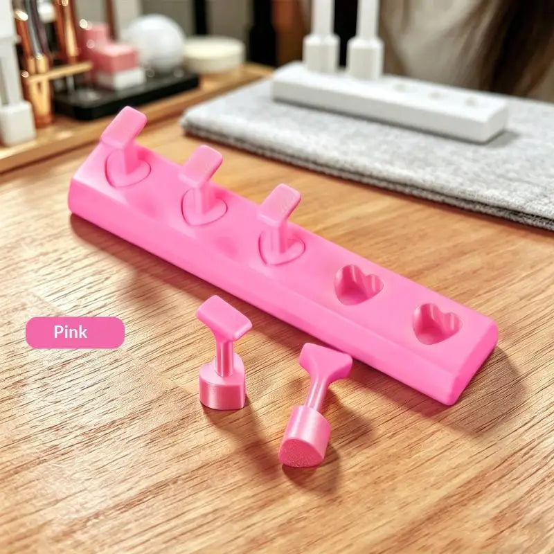 Nail Stand Holder Display Rack False Nails Non Magnetic Art Tip Qme Pink