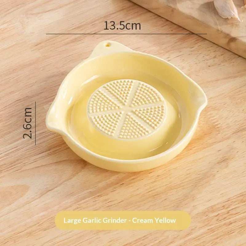 Ceramic Garlic Grater Plate Porcelain Ginger Wasabi Grinder Spout Qme C