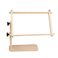Adjustable Tabletop Embroidery Stand Multi-Purpose Hands-Free Cross Stitch Frame Holder Wood Scroll Frame for Stable Stitching Qme as show 23X46cm