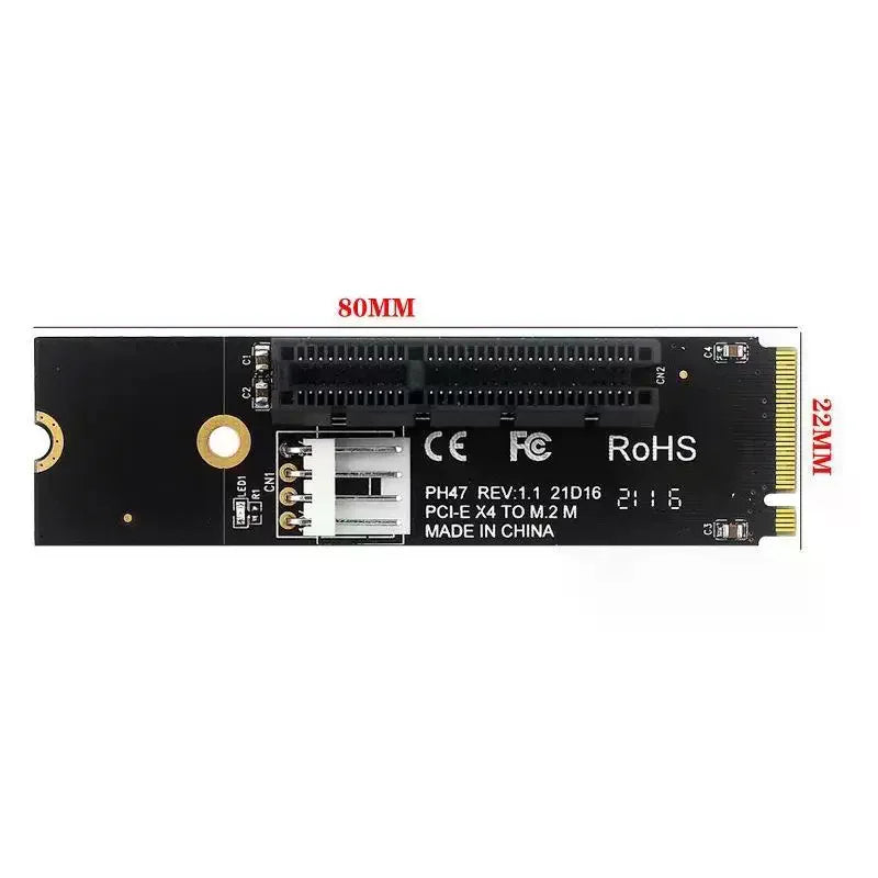 M 2 Key-m PCIe 4 0 X4 Converter Compatibility Riser Adapter Card Qme