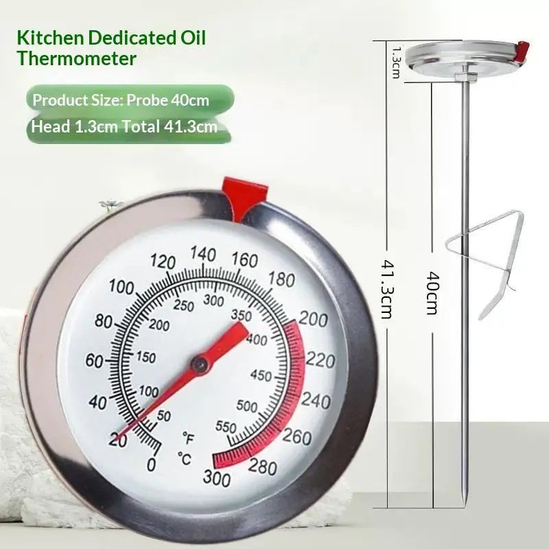 Kitchen Thermometer Probe Meat Cooking BBQ Food Stainless Oven Grill Qme 20CM
