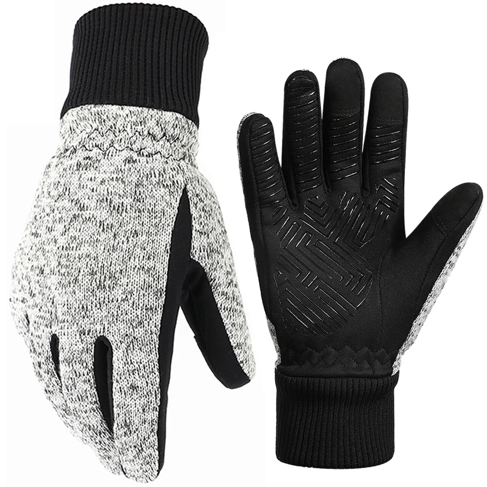 Winter Gloves -20℉ Thinsulate Thermal Gloves Cold Weather Warm Gloves Running Gloves Touchscreen Bike Gloves for Men Women Qme