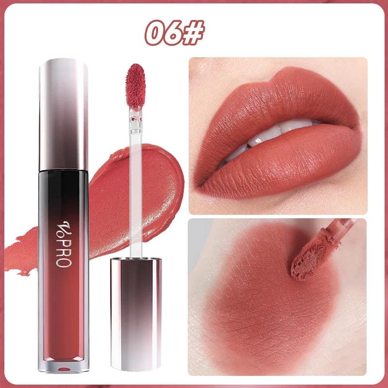 Matte Velvet Highly Saturated Lip Gloss,Long-Lasting Liquid Lipstick,Quick-Drying,Non-Stick, With Plant Squalane,Nourishing Qme 06