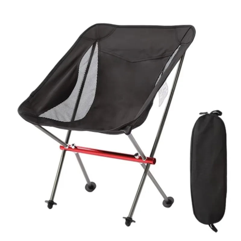 Portable Aluminum Alloy Moon Chair Outdoor Dining Camping Leisure Qme